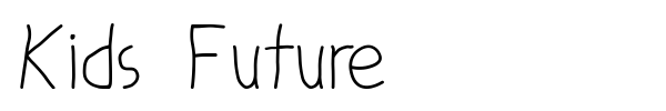 Kids Future font preview